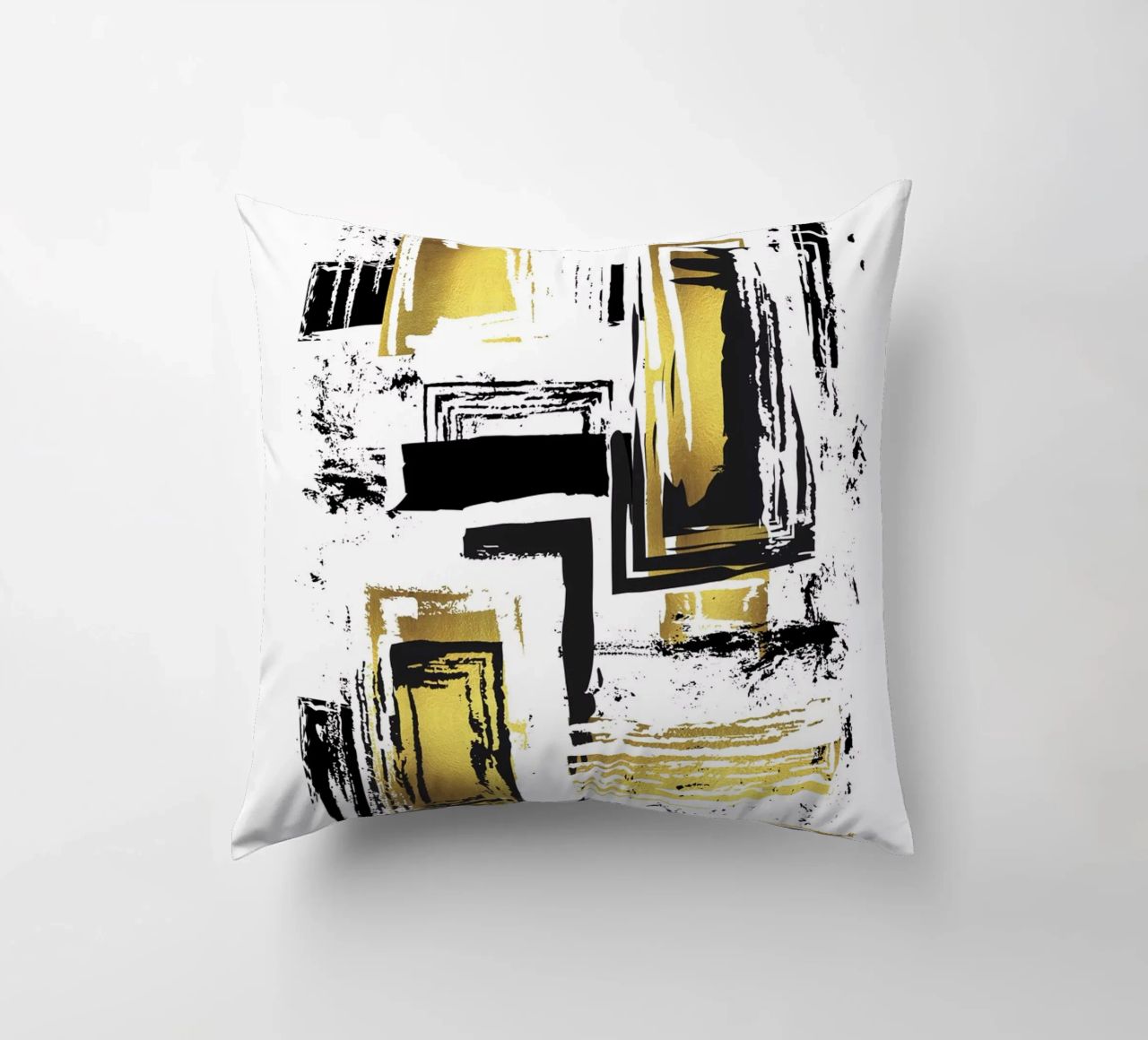 ABSTRACT ART Angular structures decorative cushion by Melanie Viola