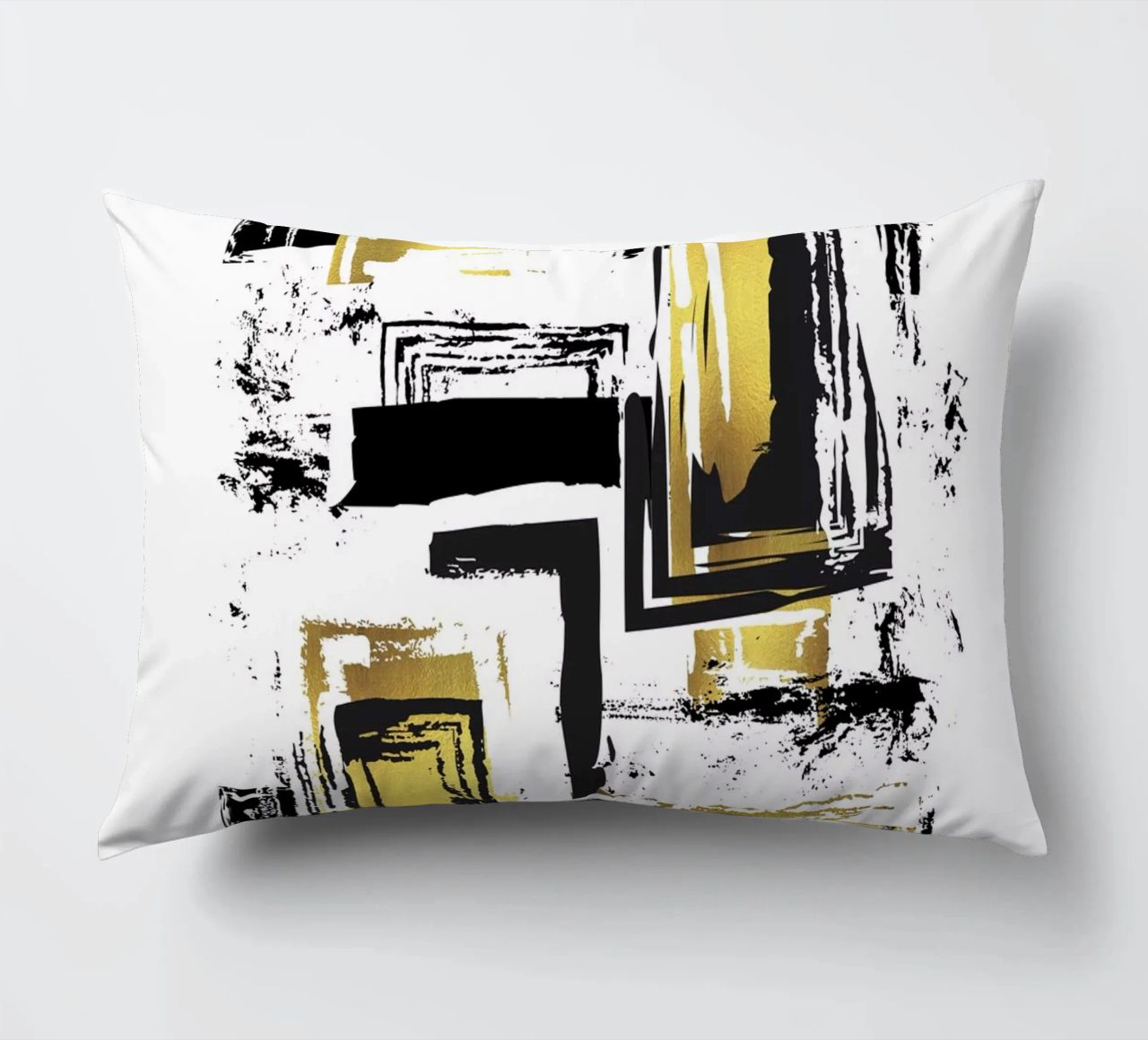 ABSTRACT ART Angular structures decorative cushion by Melanie Viola