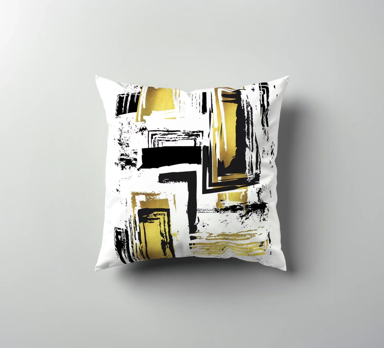 ABSTRACT ART Angular structures decorative cushion by Melanie Viola
