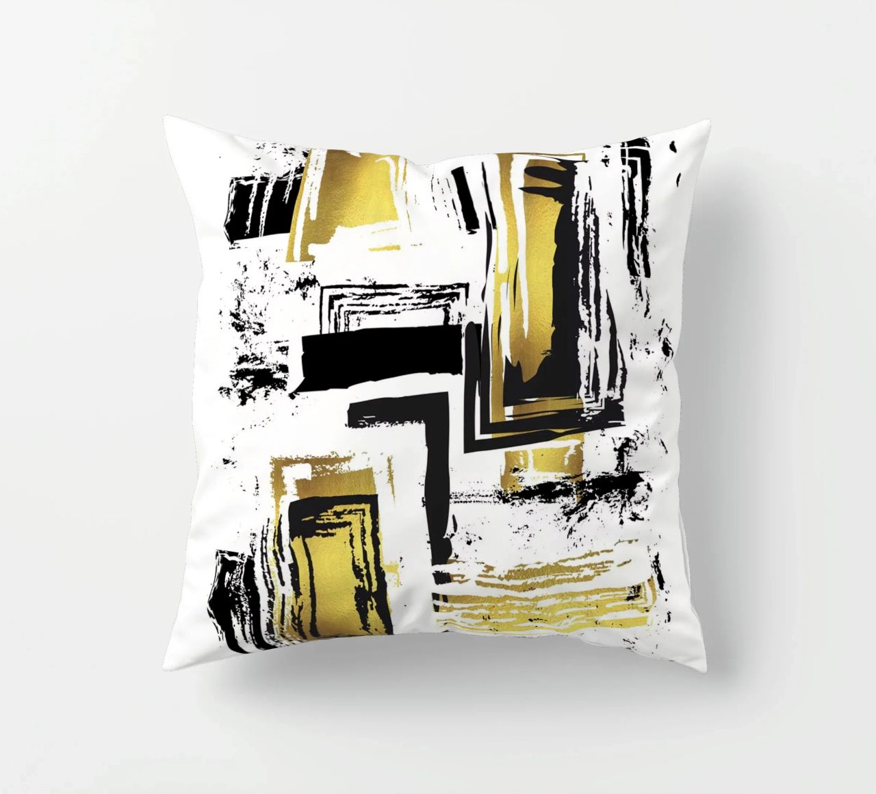 ABSTRACT ART Angular structures decorative cushion by Melanie Viola