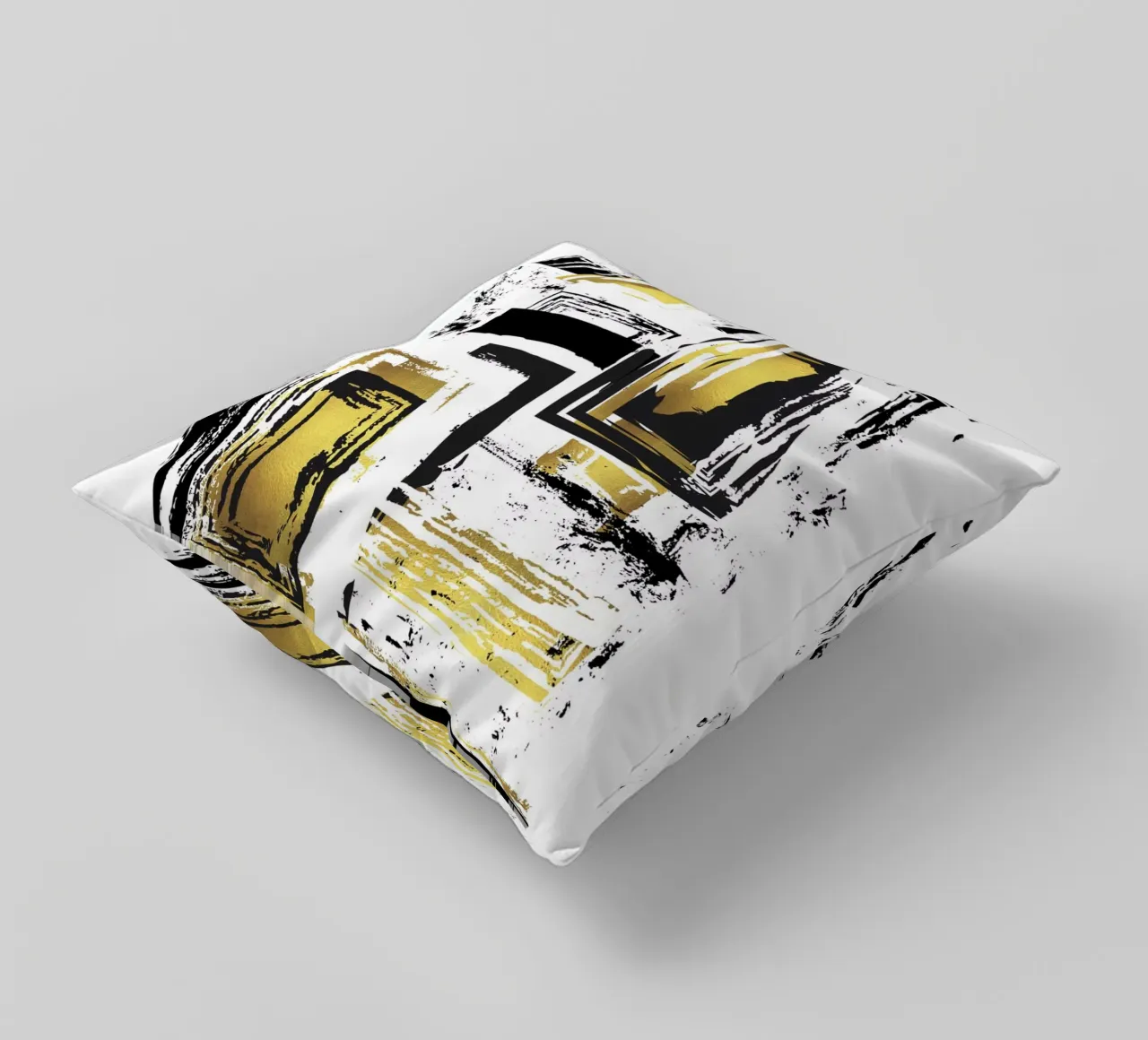 ABSTRACT ART Angular structures decorative cushion by Melanie Viola
