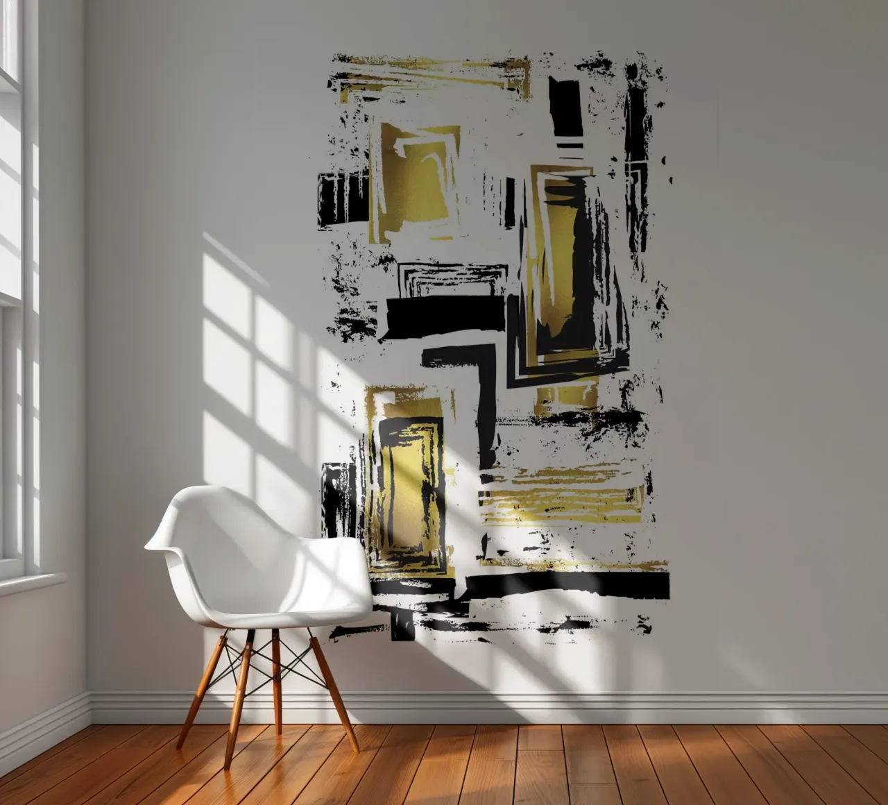 ABSTRACT KUNST Hoekige structuren fotobehang van Melanie Viola