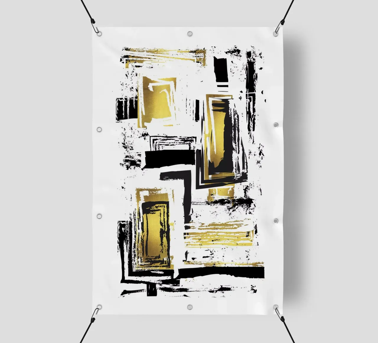 ABSTRAKTE KUNST Kantige Strukturen PVC Plane von Melanie Viola