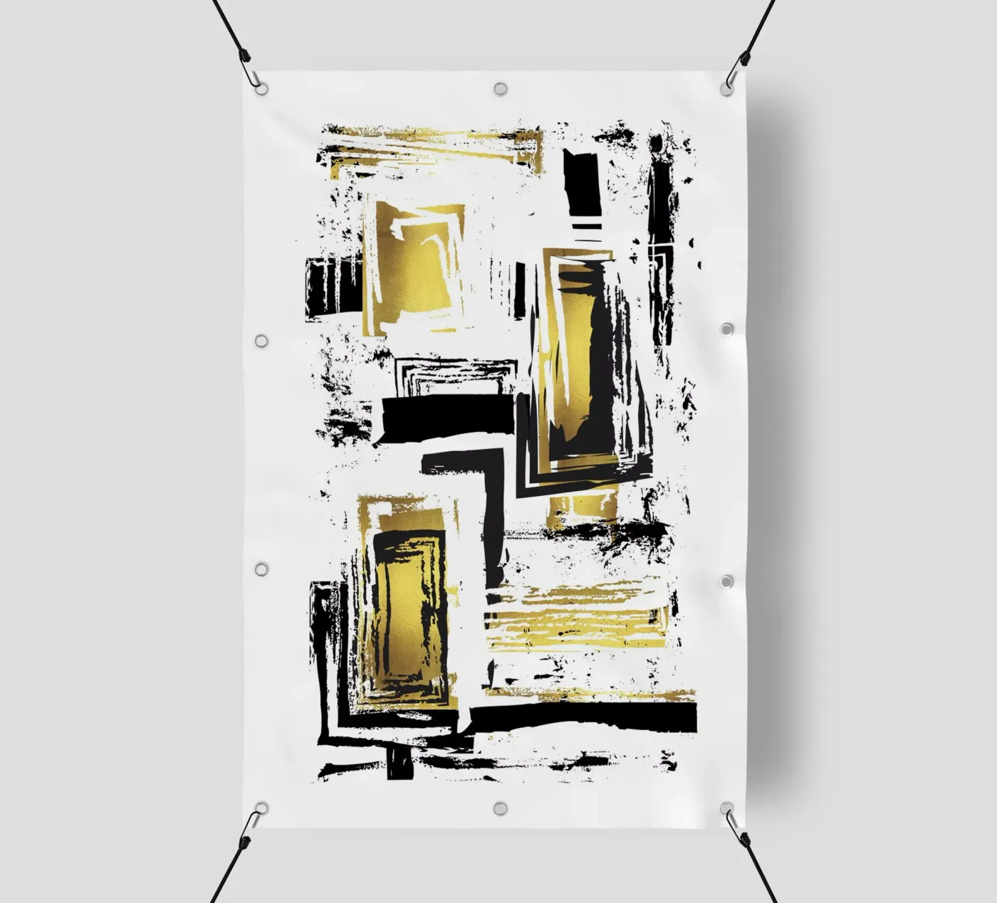 ABSTRACT ART Angular structures PVC Plane von Melanie Viola