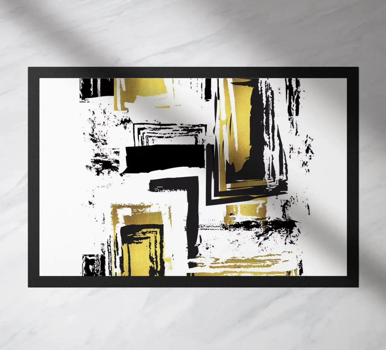 ABSTRACT ART Angular structures doormat by Melanie Viola