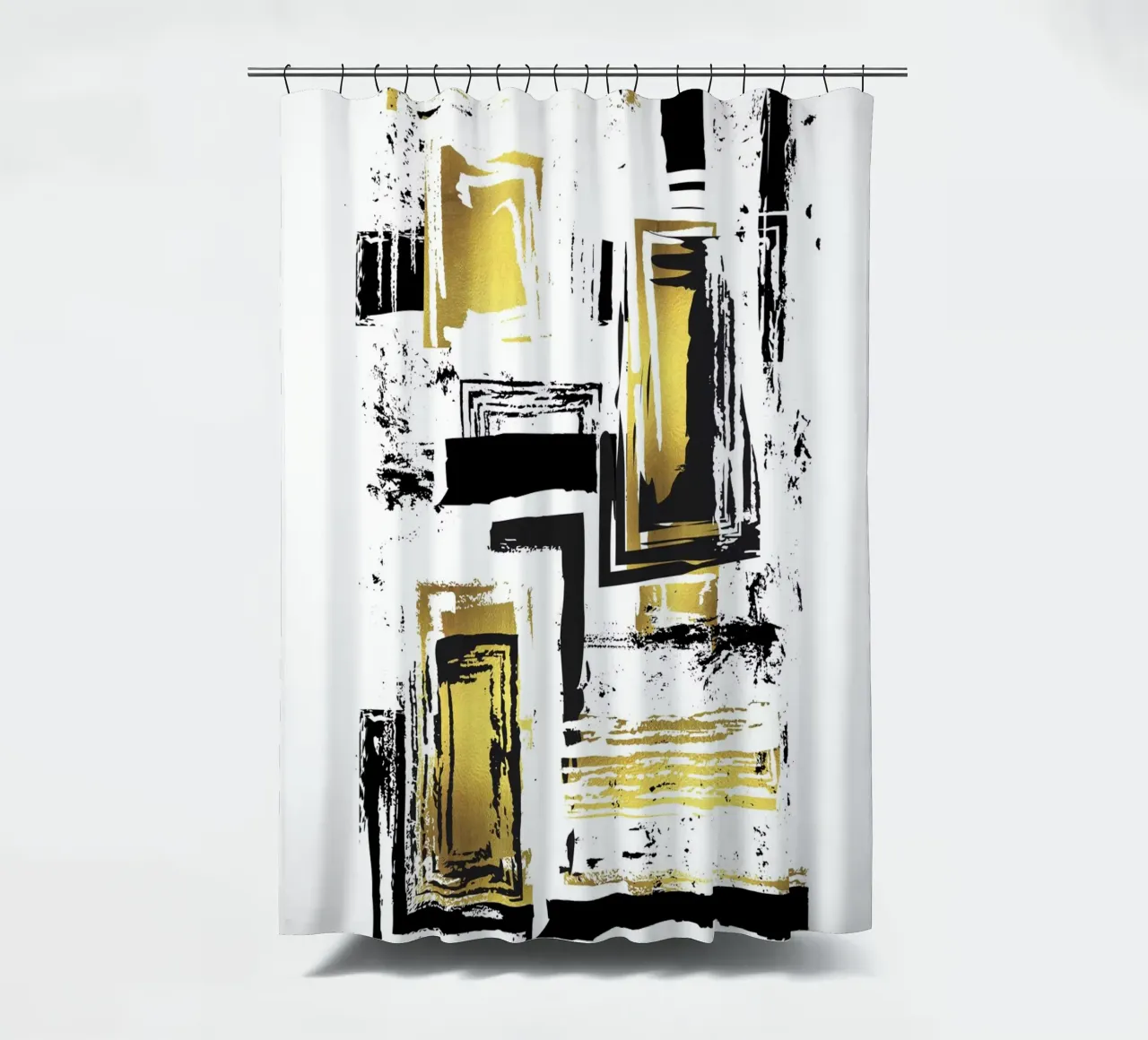 ABSTRACT ART Angular structures shower curtain by Melanie Viola