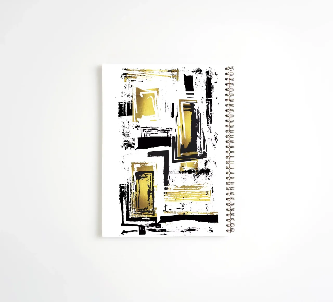 ABSTRACT ART Angular structures spiral notebook by Melanie Viola