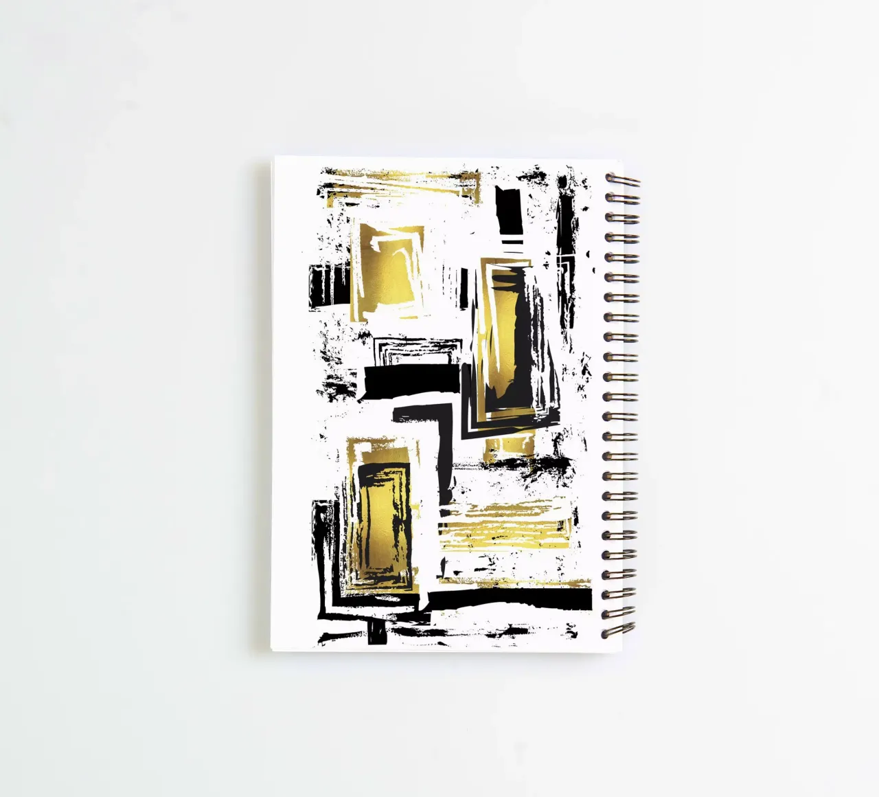 ABSTRACT ART Angular structures spiral notebook by Melanie Viola