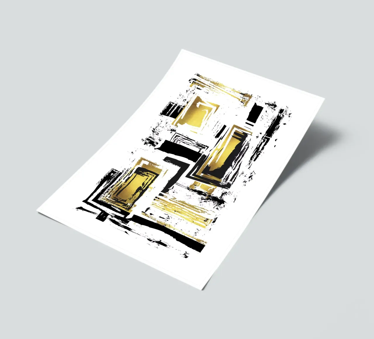 ABSTRACT ART Angular structures sticker sheet by Melanie Viola
