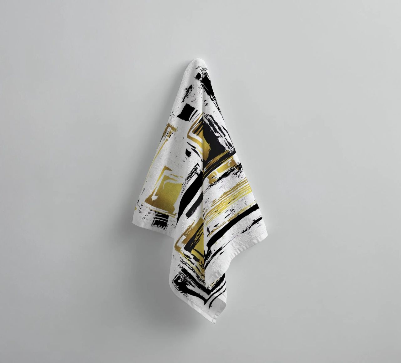 ABSTRACT ART Angular structures towel by Melanie Viola