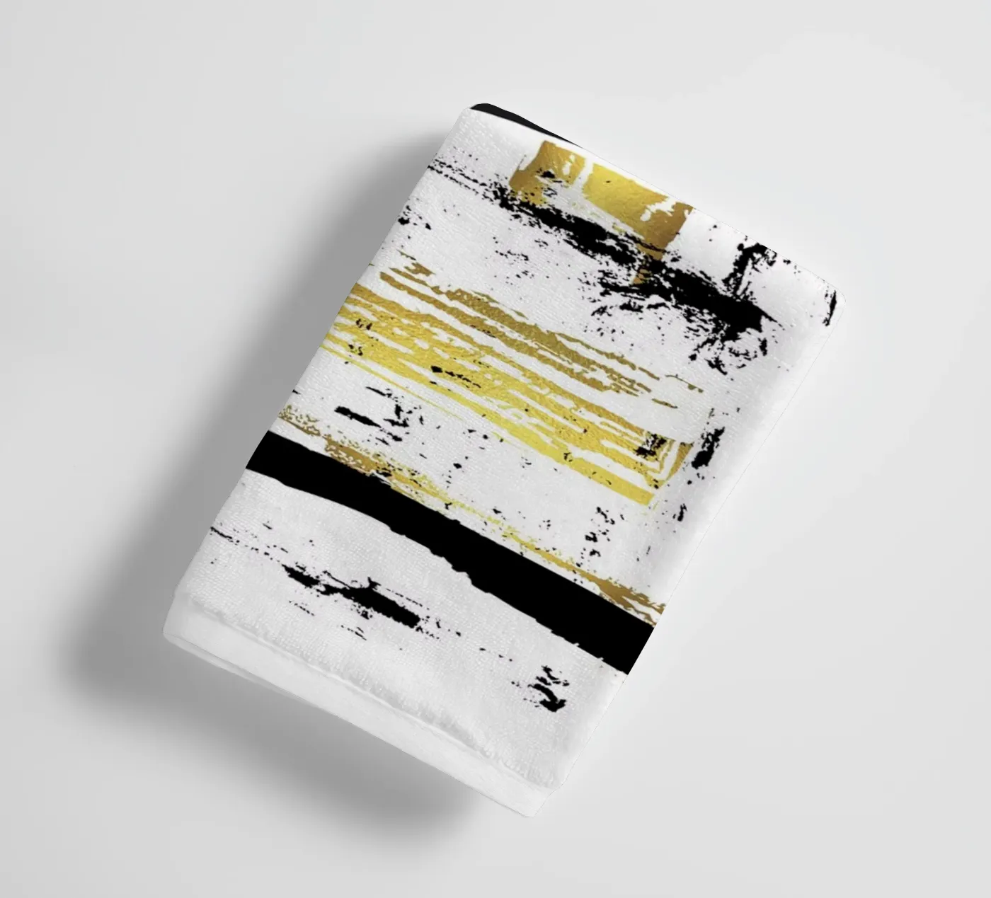 ABSTRACT KUNST Hoekige structuren badhanddoek van Melanie Viola