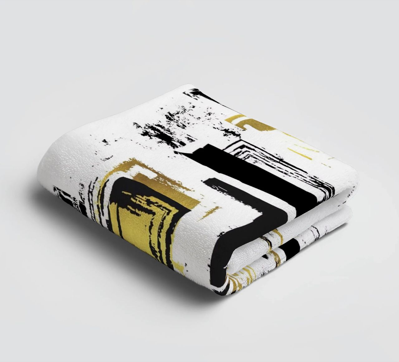 ABSTRACT ART Angular structures towel by Melanie Viola