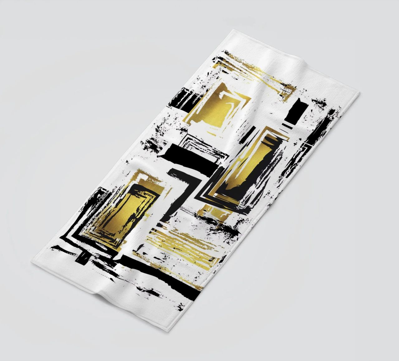ABSTRACT ART Angular structures beach towel by Melanie Viola