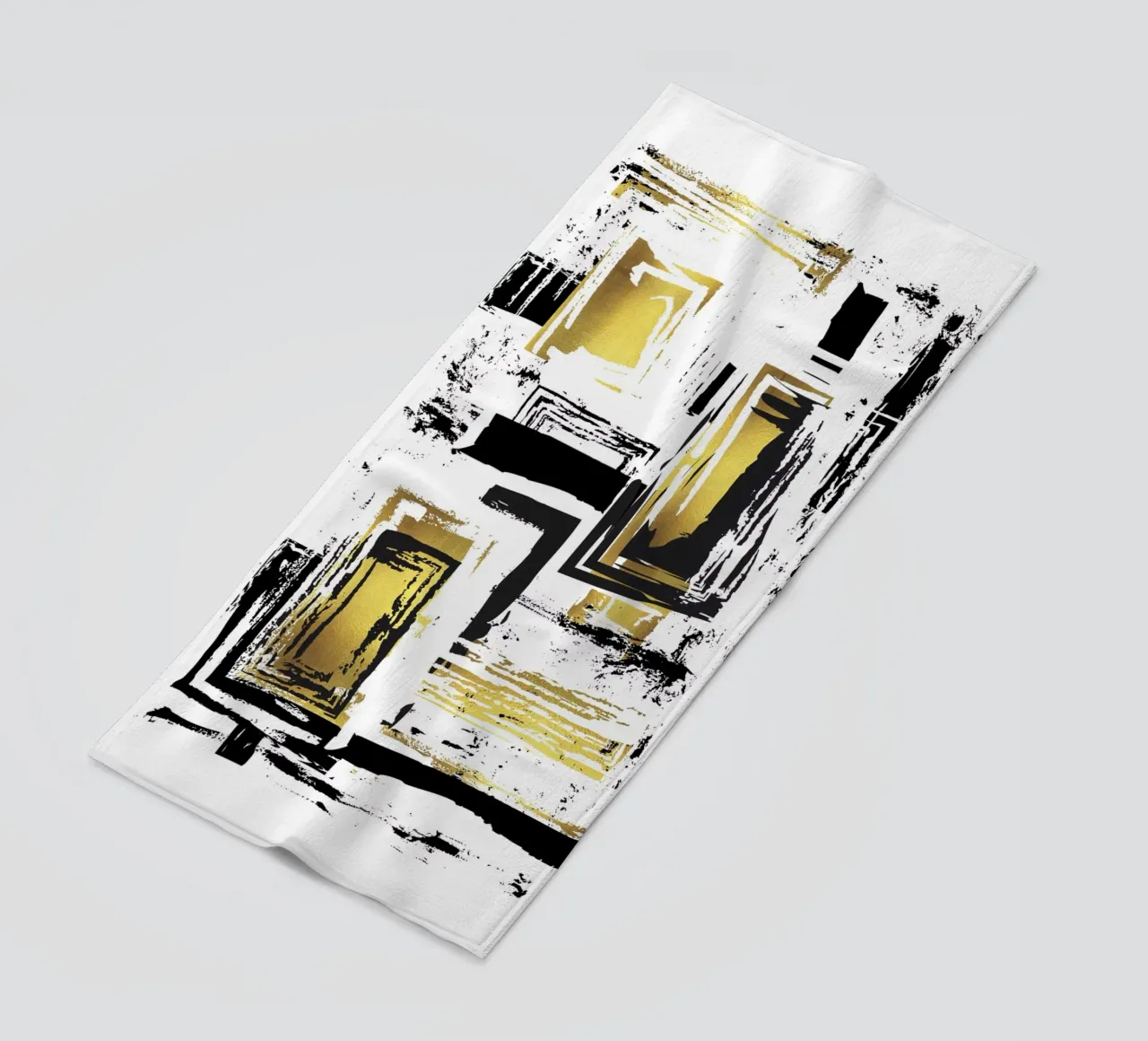 ABSTRACT ART Angular structures beach towel by Melanie Viola