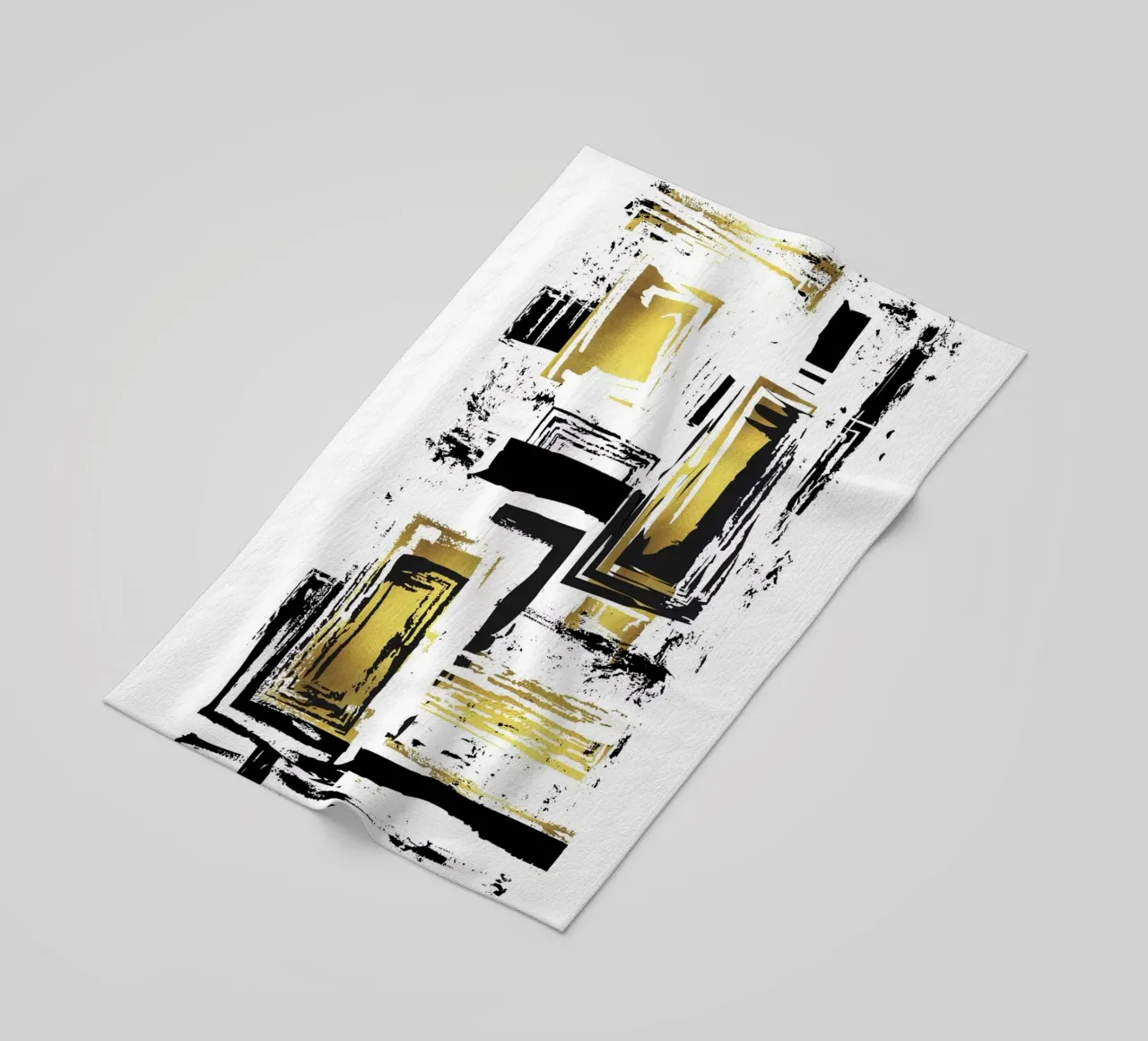 ABSTRACT ART Angular structures beach towel by Melanie Viola