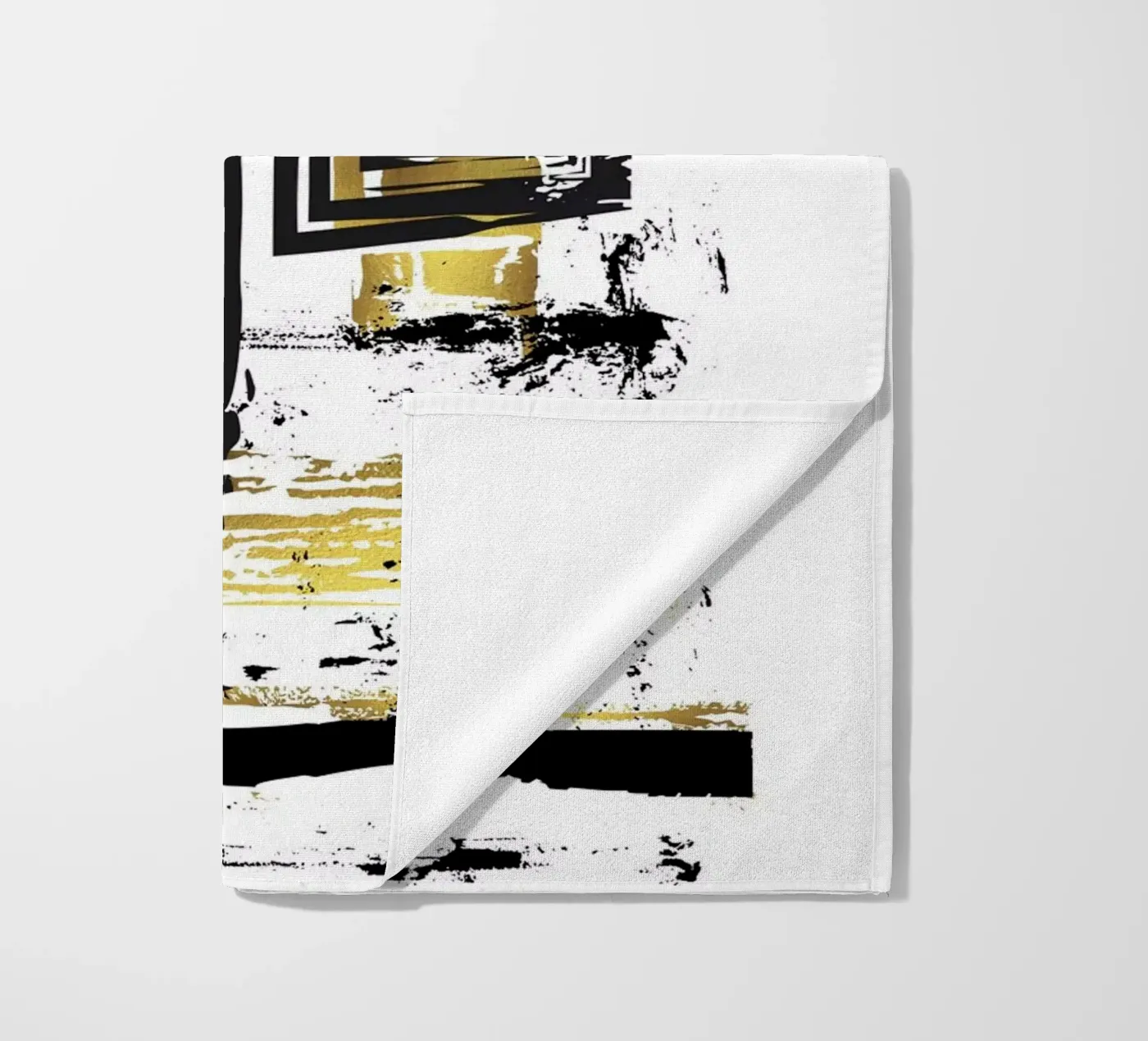 ABSTRACT KUNST Hoekige structuren strandhanddoek van Melanie Viola