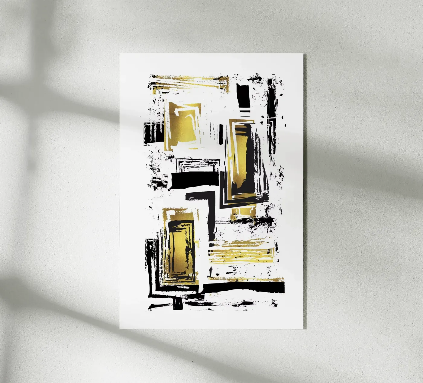 ABSTRACT ART Angular structures Acryl-Glas von Melanie Viola