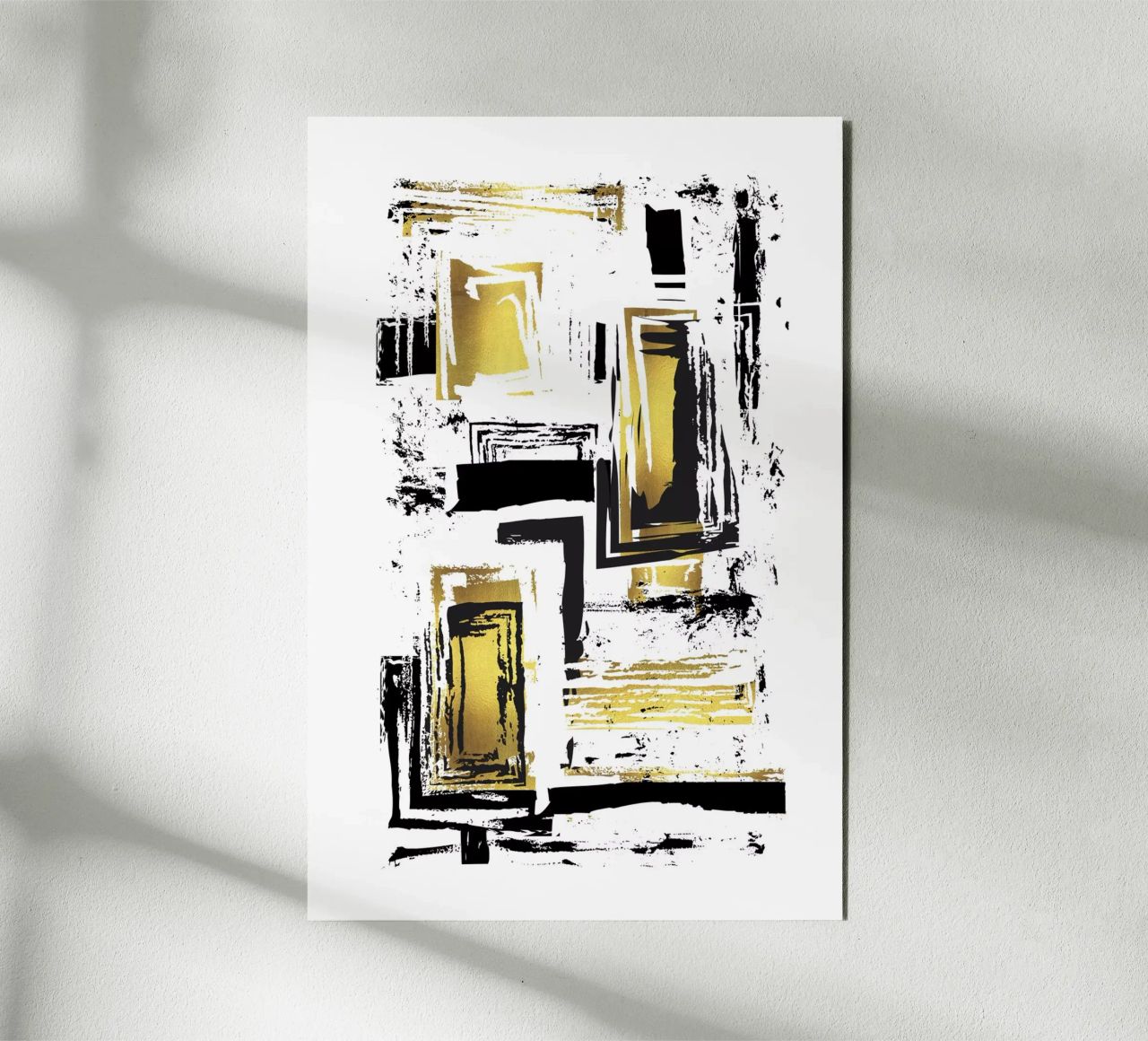 ABSTRACT ART Angular structures alu-dibond by Melanie Viola