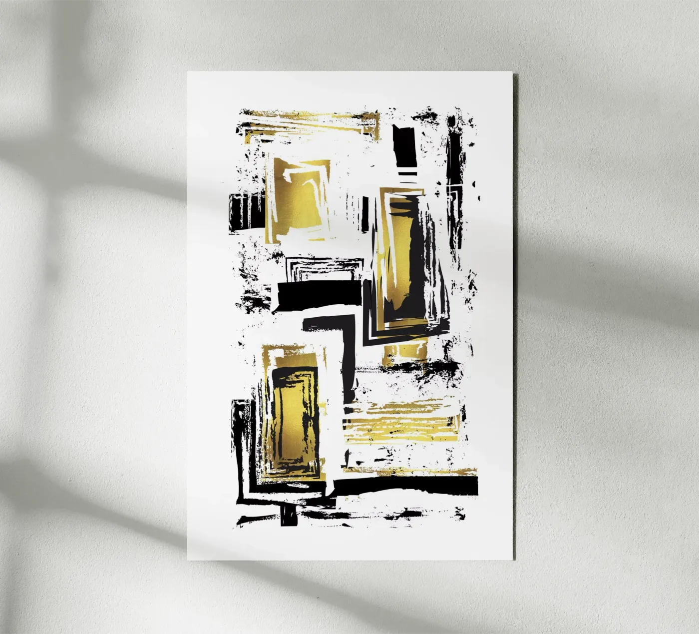 ABSTRACT ART Angular structures forex-plaat van Melanie Viola