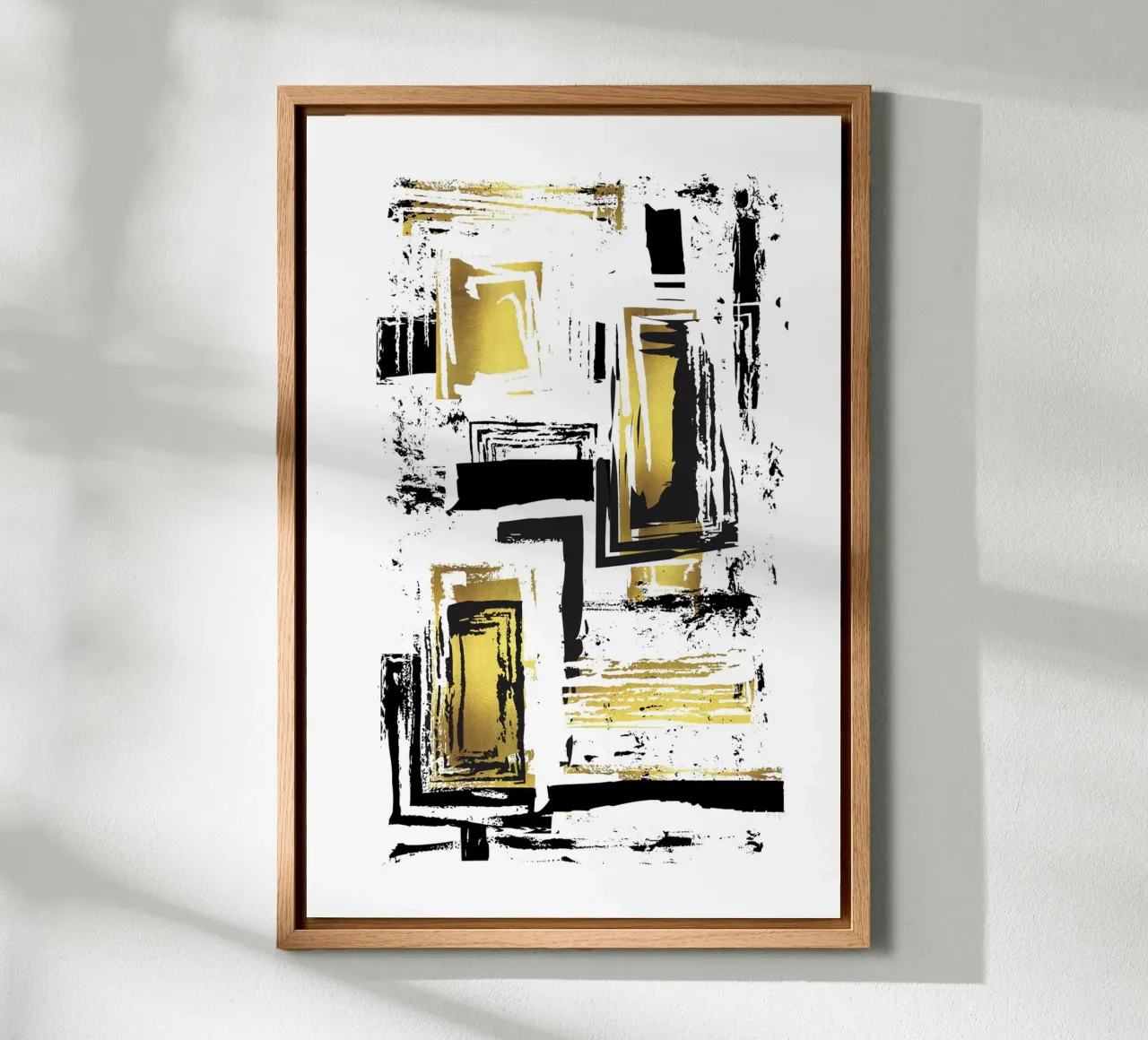 ABSTRACT ART Angular structures canvas by Melanie Viola
