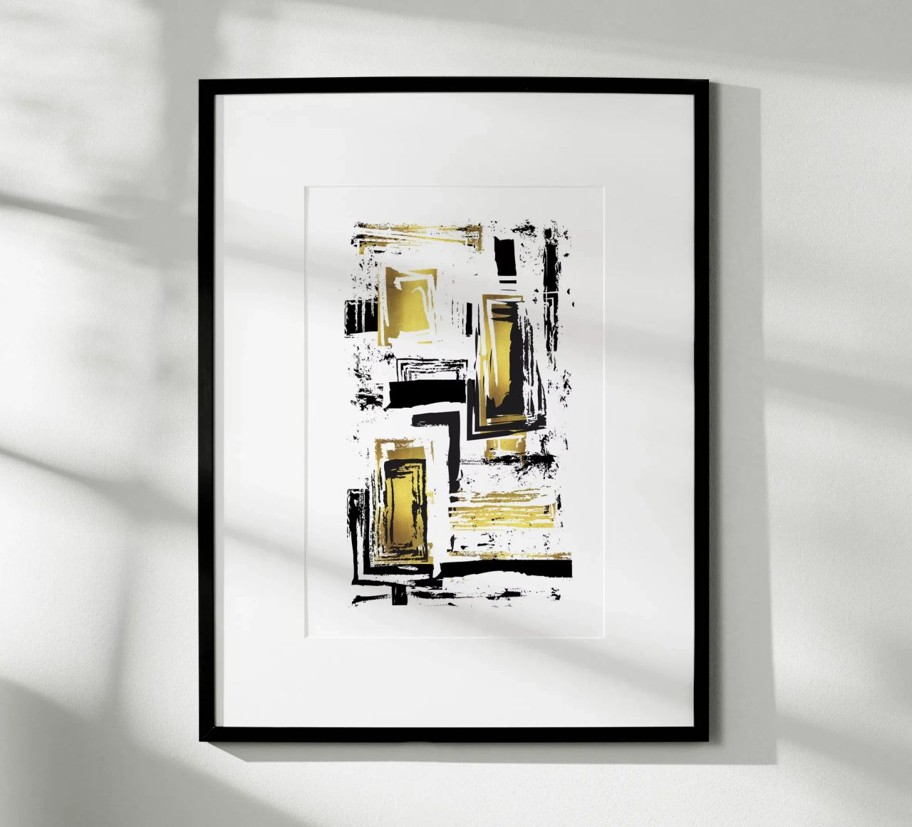 ABSTRACT ART Angular structures hahnemühle by Melanie Viola