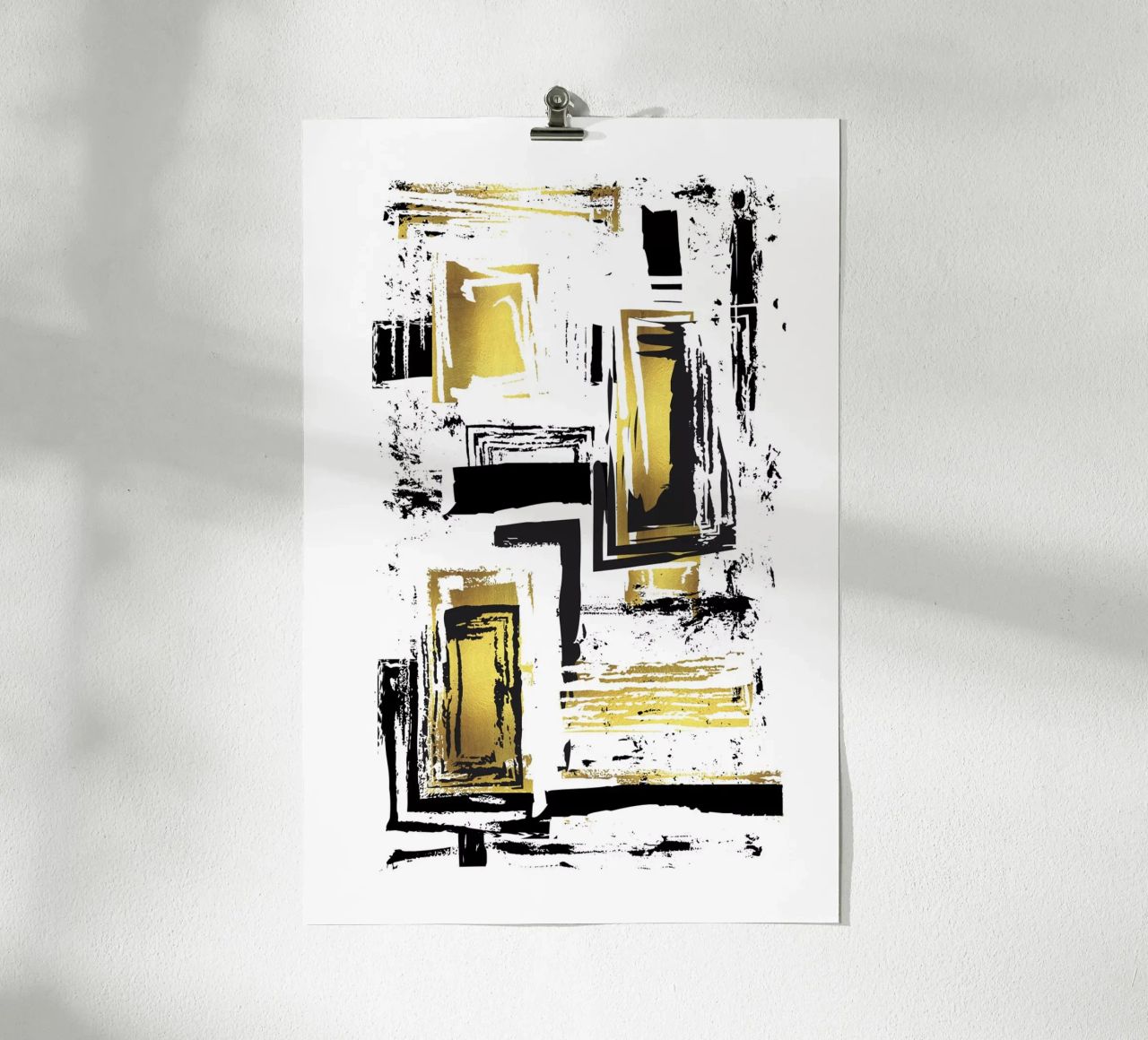 ABSTRACT ART Angular structures hahnemühle by Melanie Viola