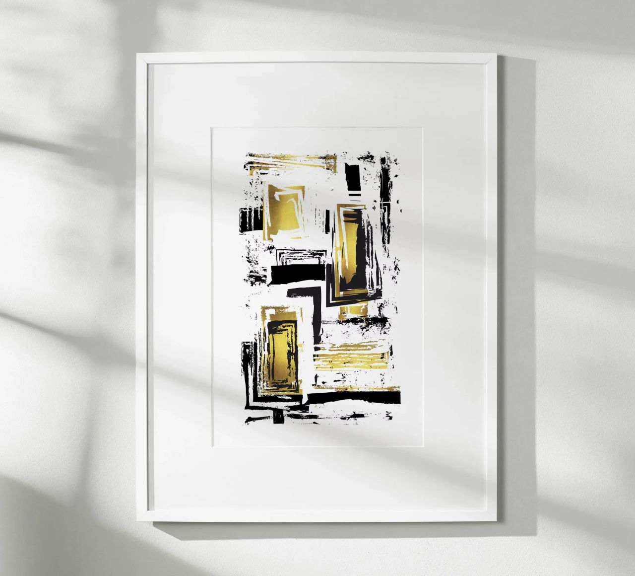 ABSTRACT ART Angular structures hahnemühle by Melanie Viola