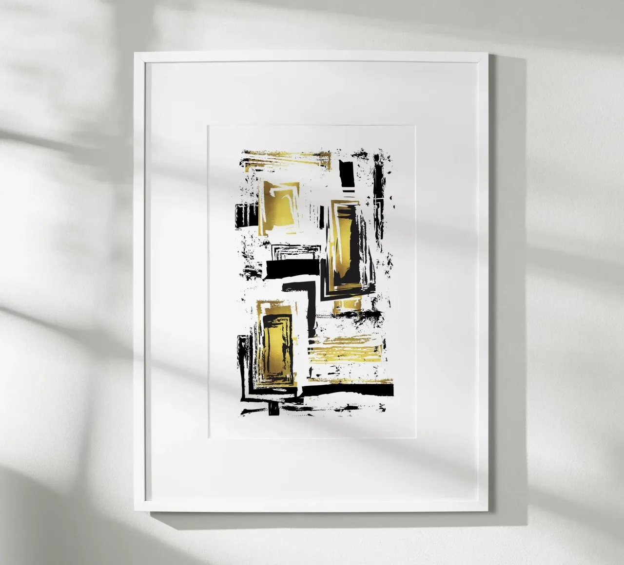 ABSTRACT ART Angular structures poster by Melanie Viola
