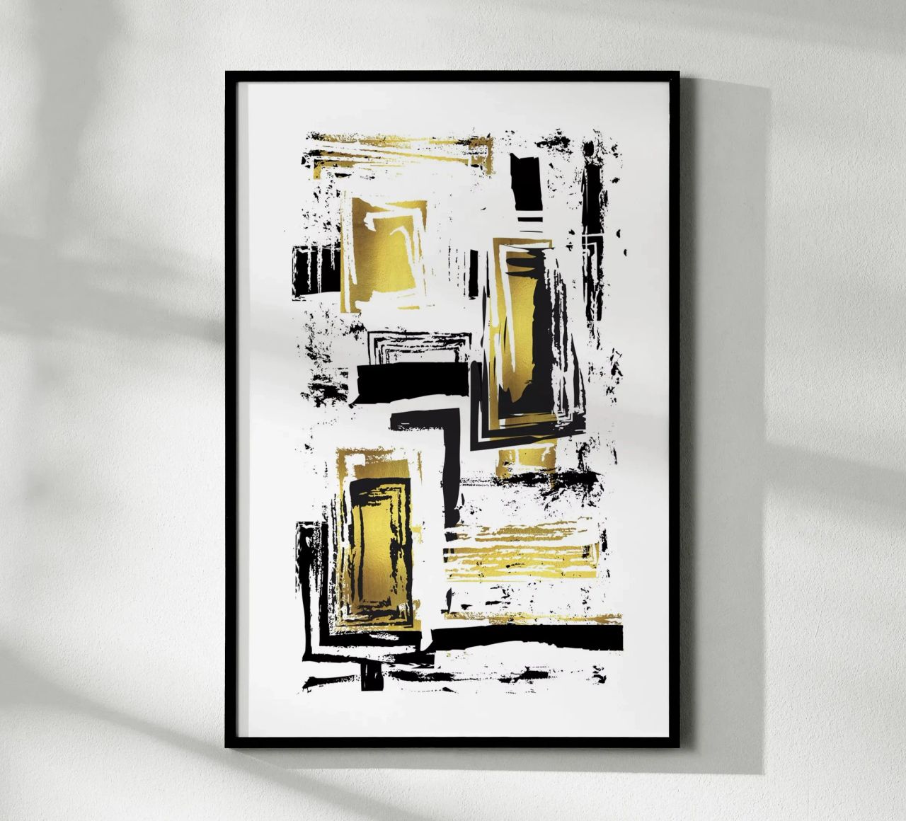 ABSTRACT ART Angular structures hahnemühle by Melanie Viola