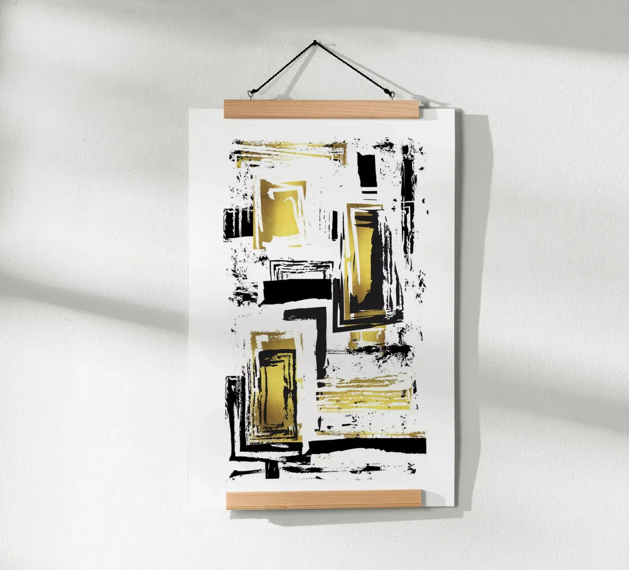ABSTRACT ART Angular structures poster by Melanie Viola