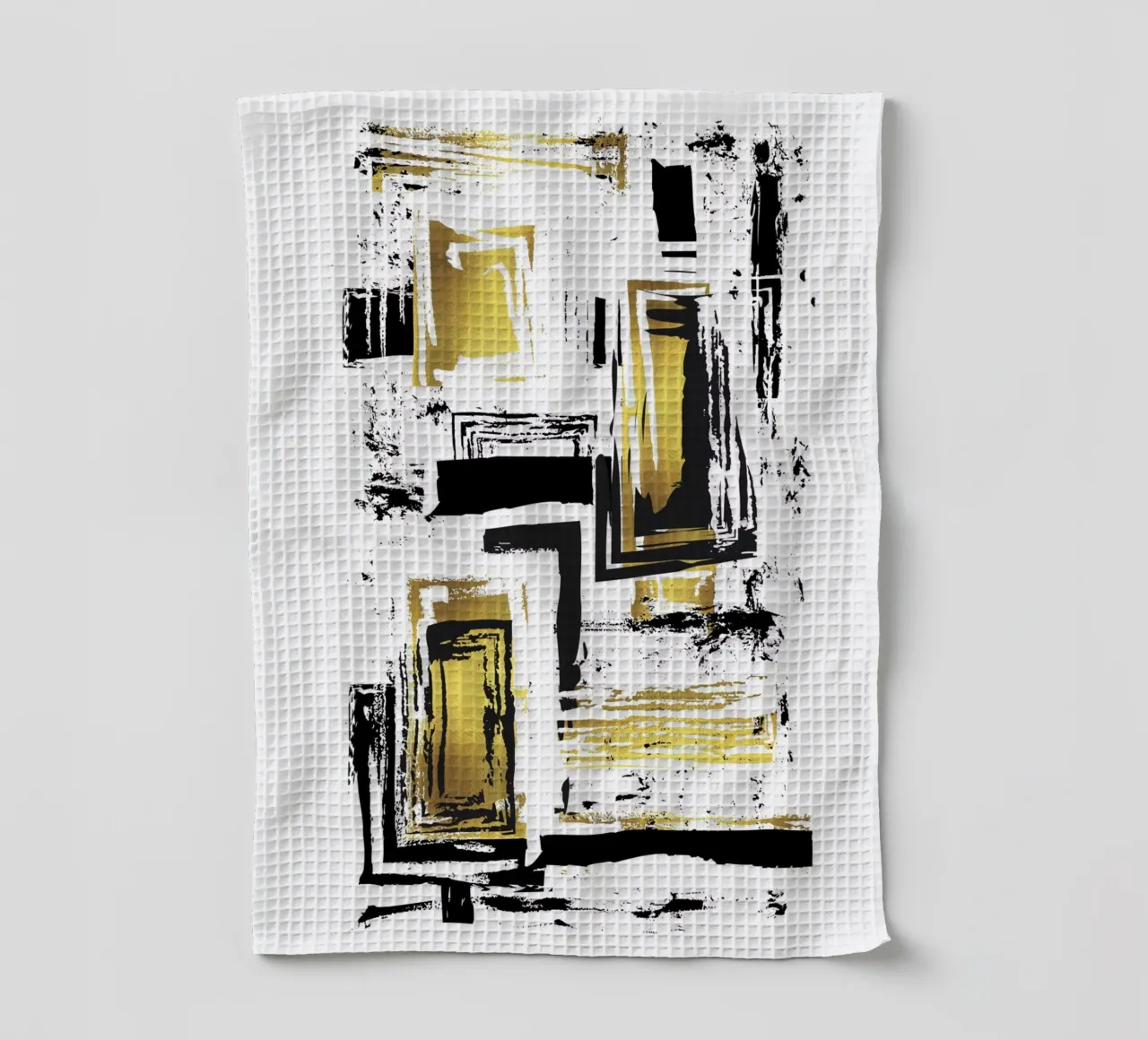 ART ABSTRACTUEL Structures anguleuses torchon de Melanie Viola