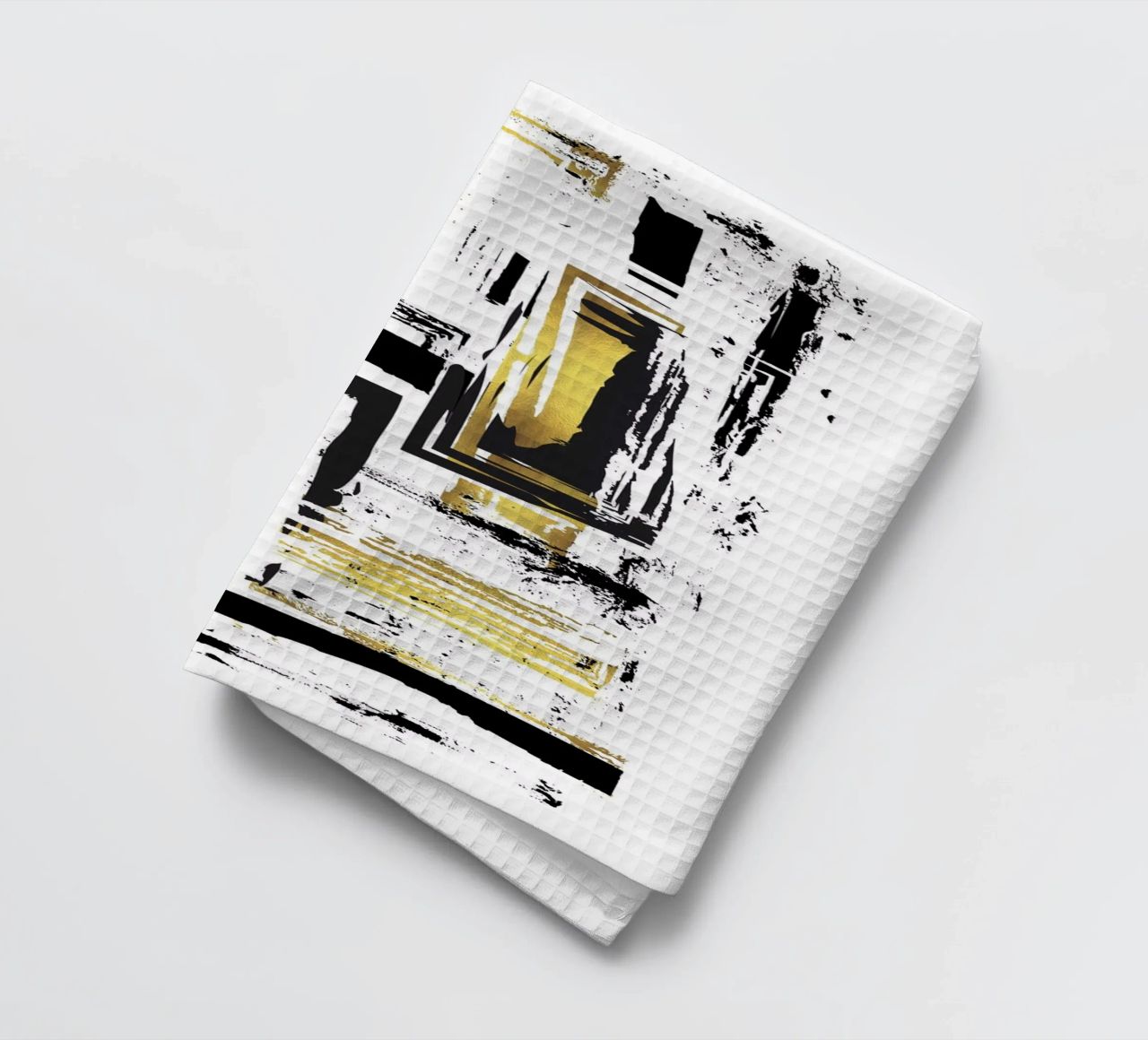 ABSTRACT ART Angular structures tea towel by Melanie Viola