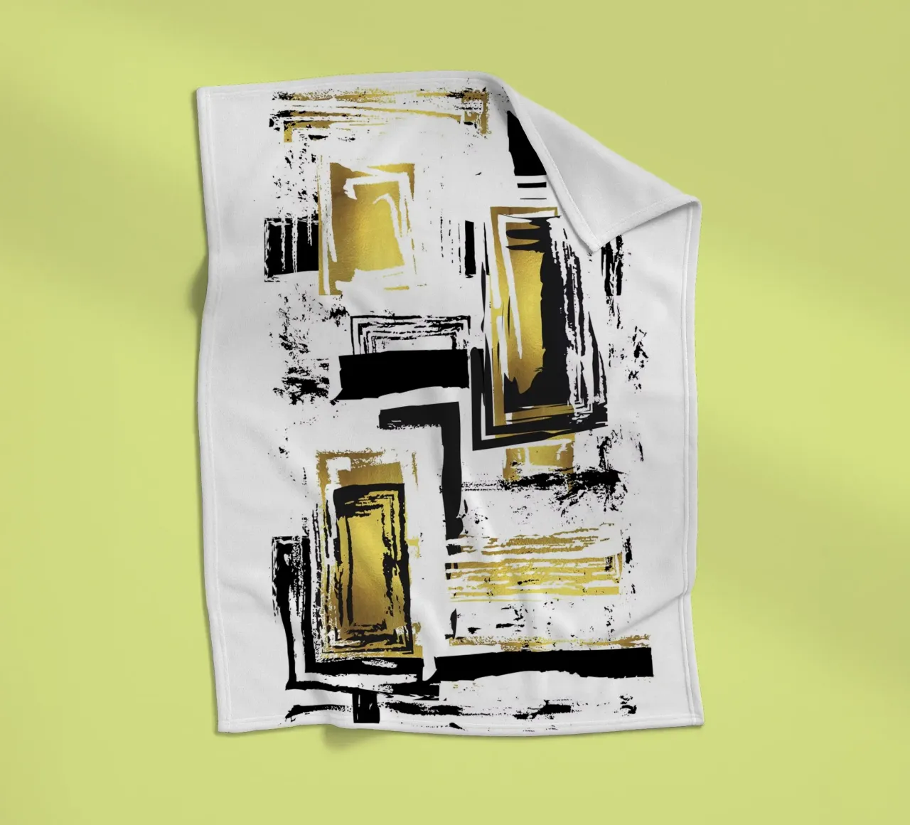 ABSTRACT ART Angular structures fleece blanket by Melanie Viola