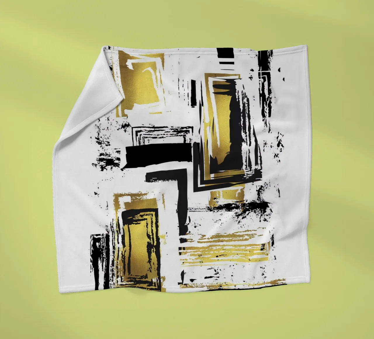 ABSTRACT ART Angular structures fleece blanket by Melanie Viola