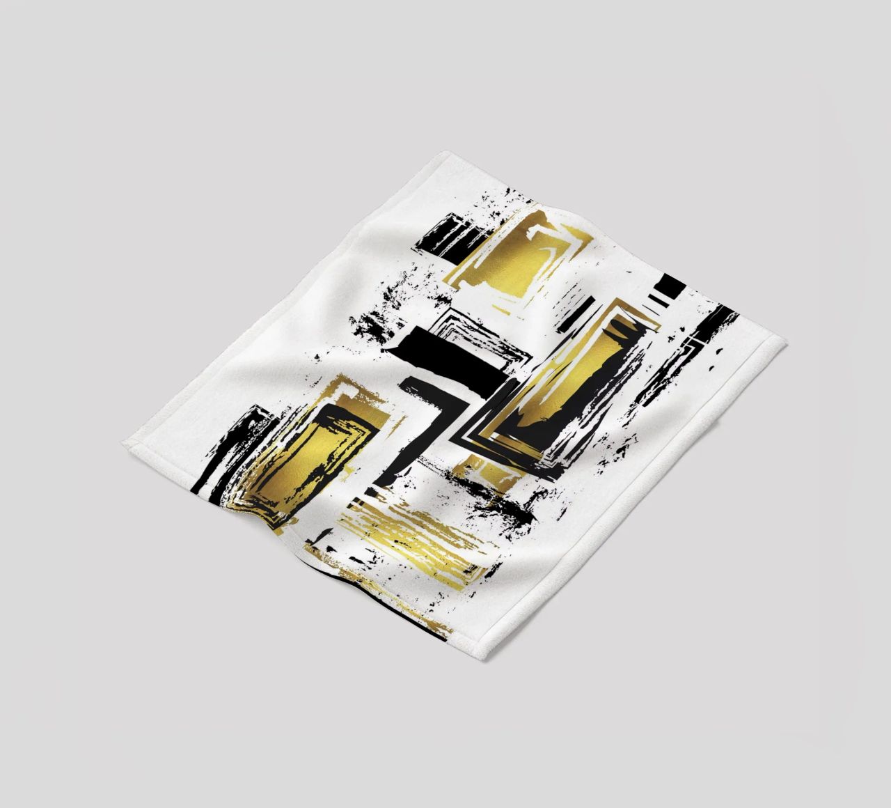 ABSTRACT ART Angular structures fleece blanket by Melanie Viola