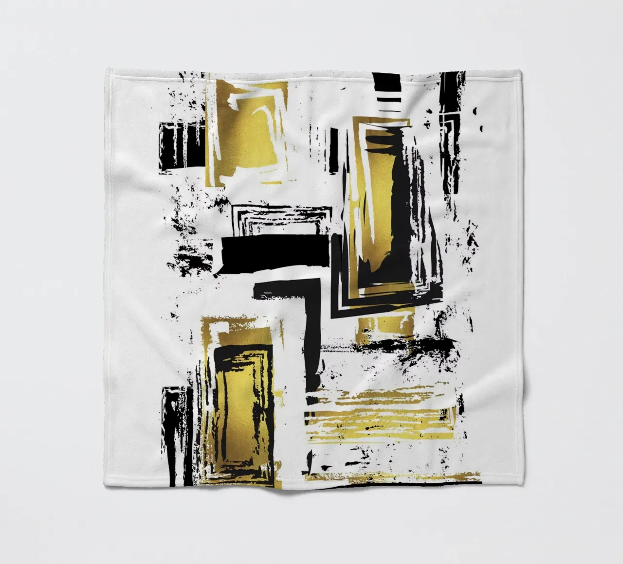 ABSTRACT ART Angular structures fleece blanket by Melanie Viola