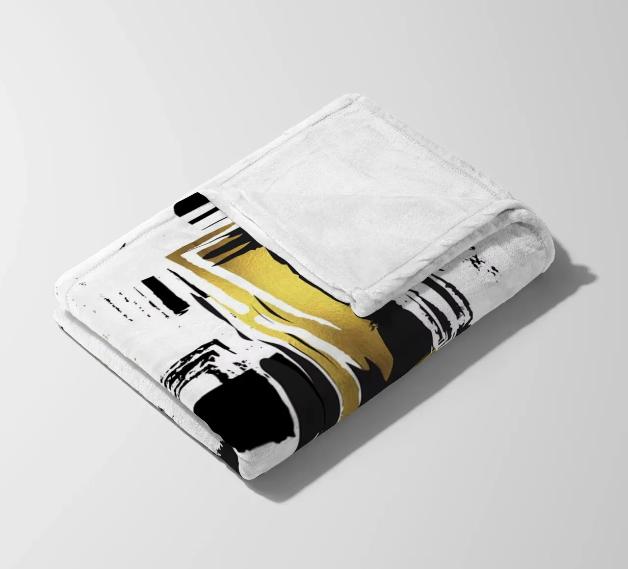 ABSTRACT ART Angular structures fleece blanket by Melanie Viola