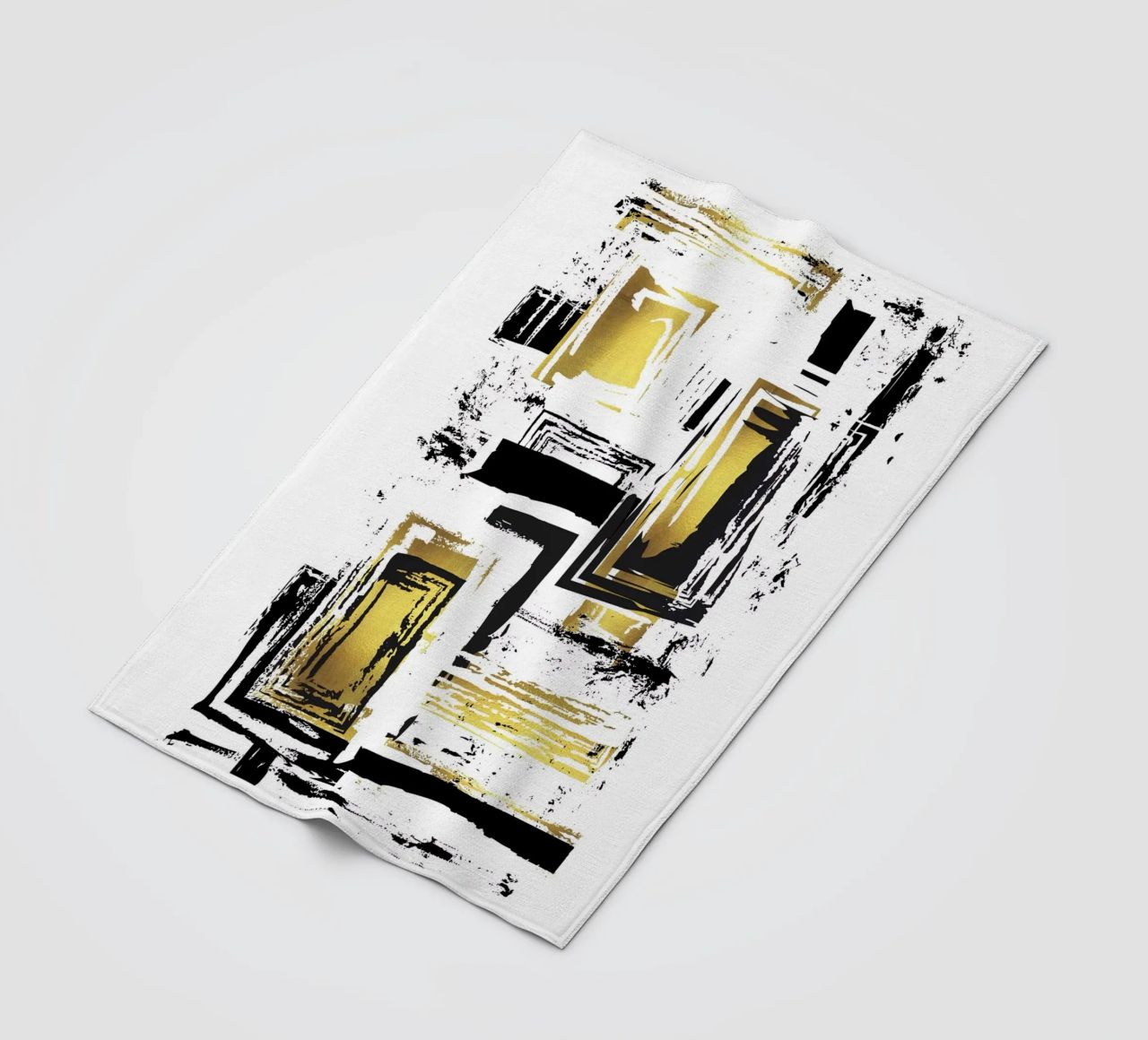 ABSTRACT ART Angular structures fleece blanket by Melanie Viola