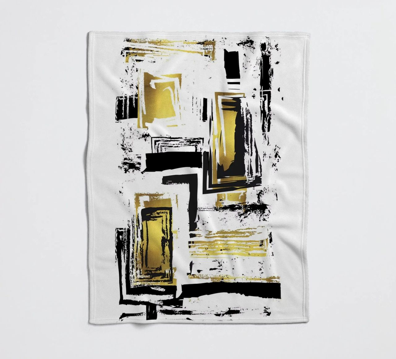 ABSTRACT ART Angular structures fleece blanket by Melanie Viola