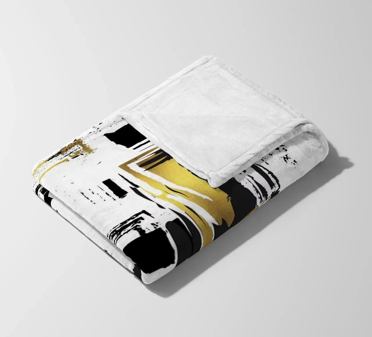 ABSTRACT ART Angular structures fleece blanket by Melanie Viola