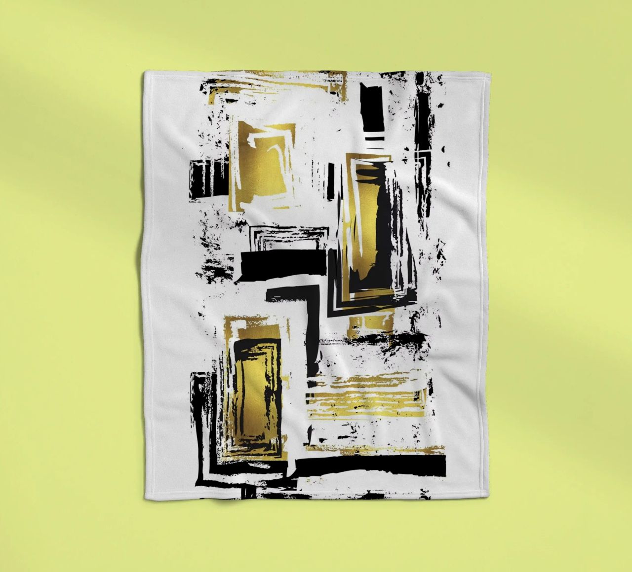 ABSTRACT ART Angular structures fleece blanket by Melanie Viola