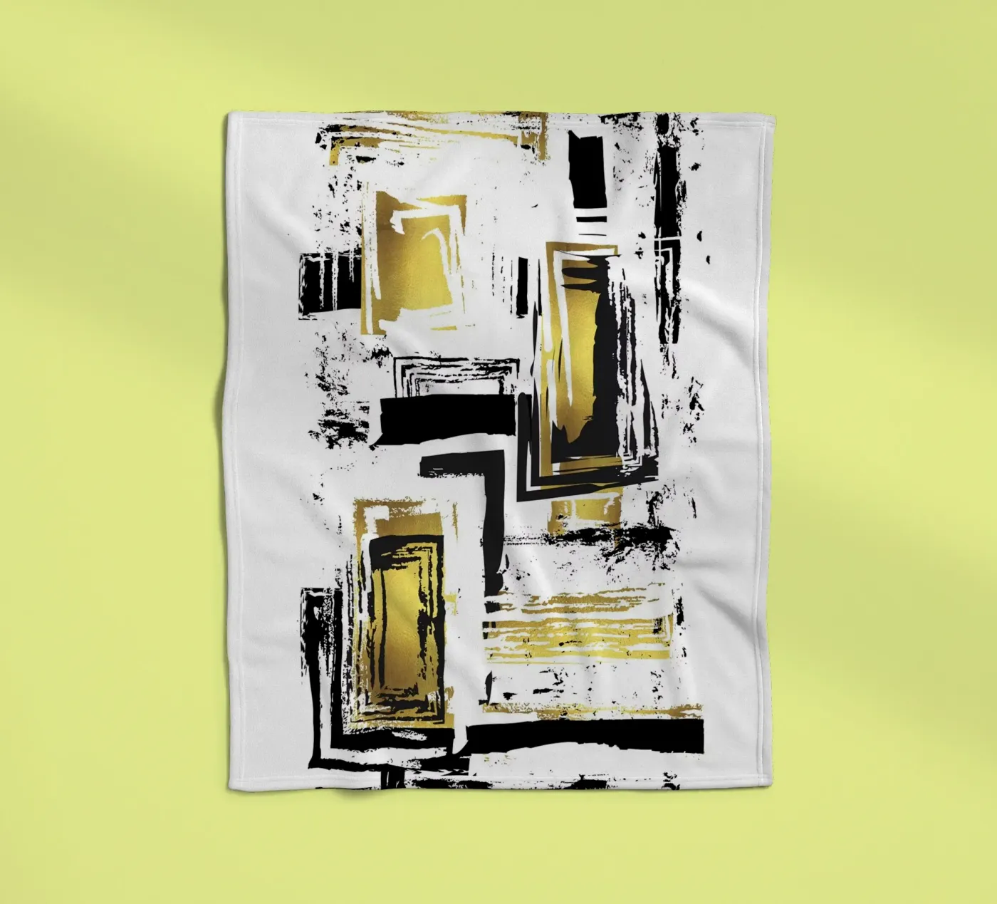 ABSTRACT ART Angular structures Fleecedecke von Melanie Viola