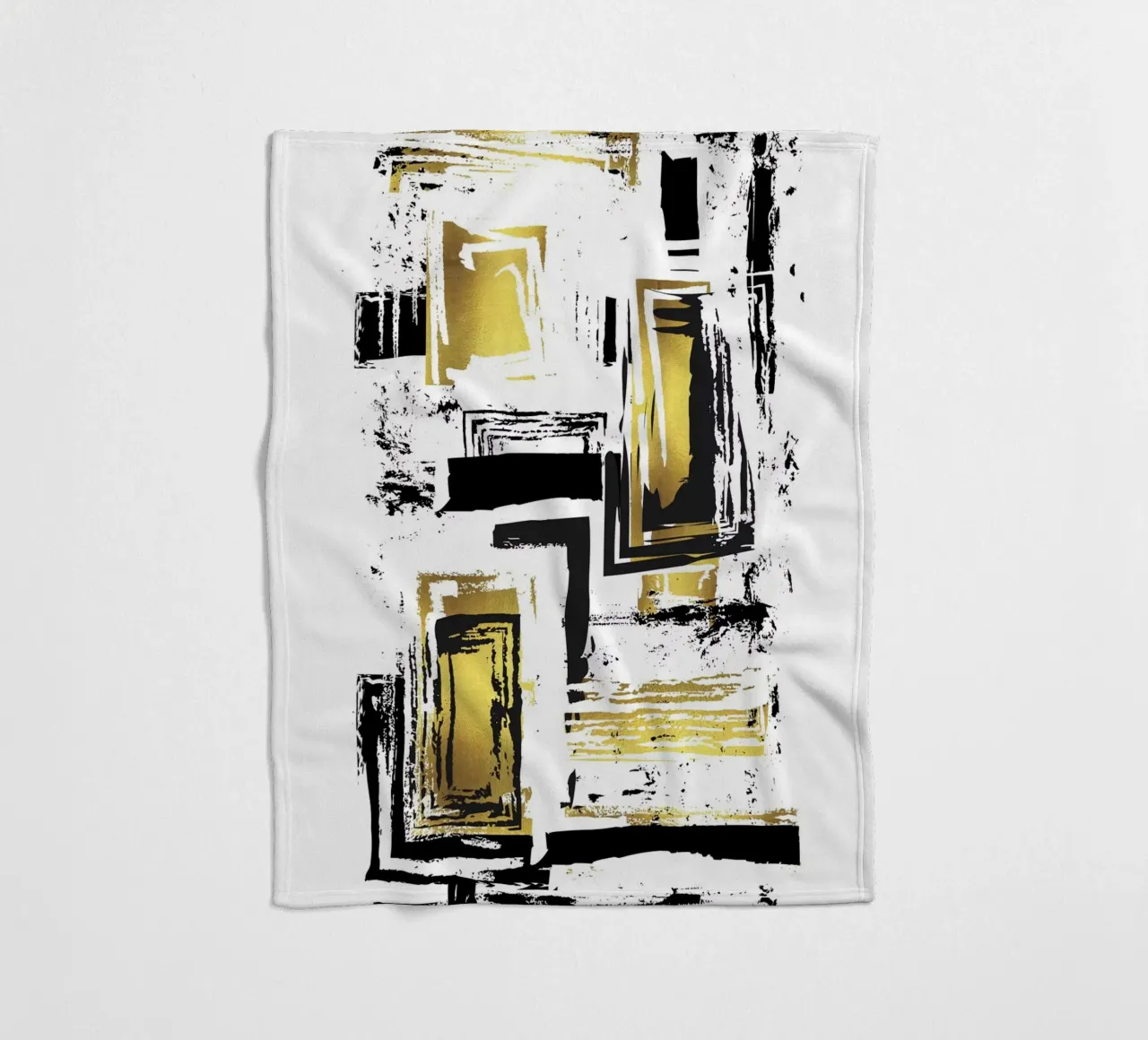 ABSTRACT ART Angular structures fleece blanket by Melanie Viola