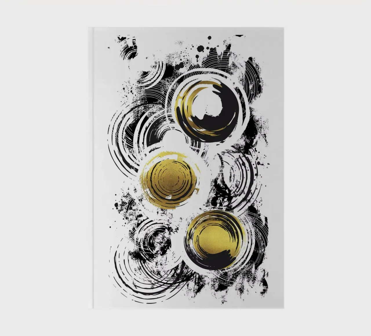 ABSTRACT ART Racing circles notebook by Melanie Viola