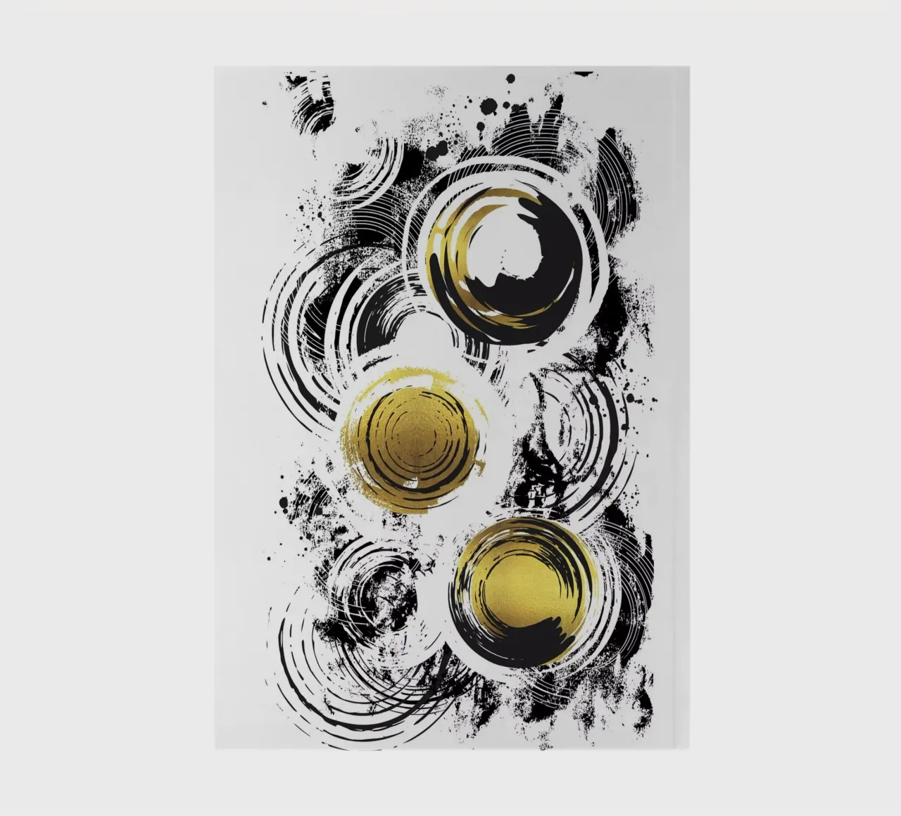 ABSTRACT ART Racing circles notebook by Melanie Viola