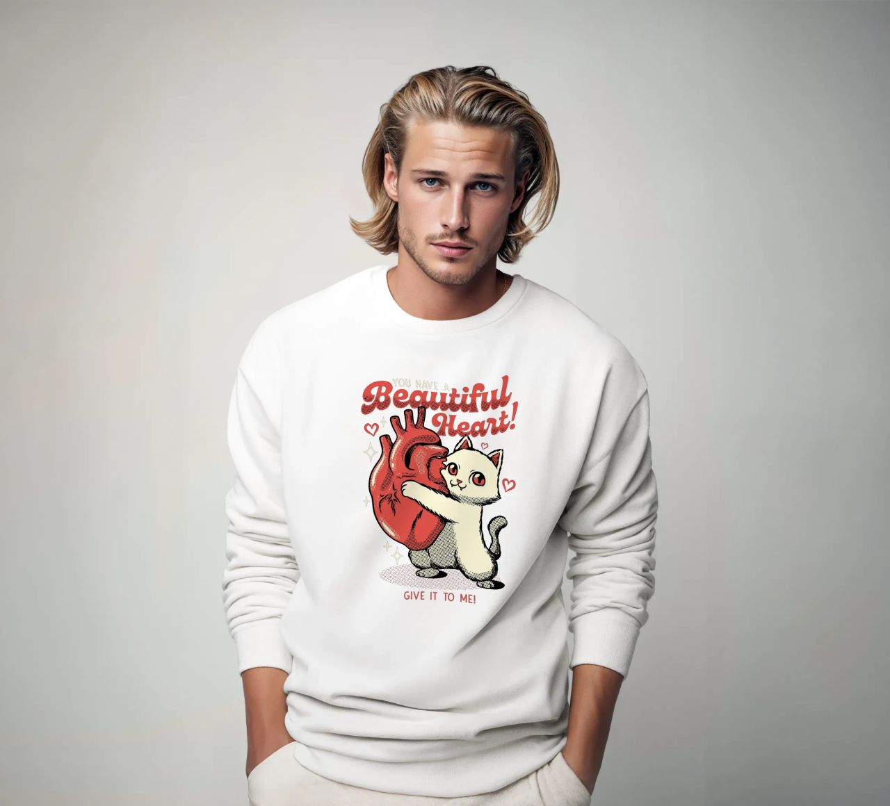 You Have a Beautiful Heart Cat sudadera de Tobe Fonseca