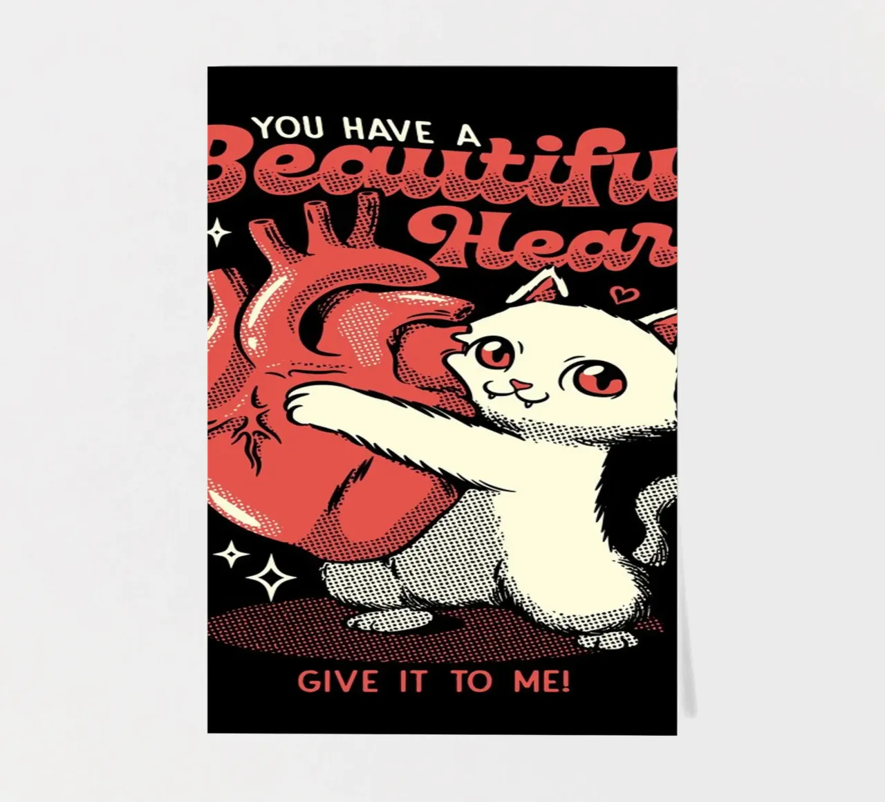 You Have a Beautiful Heart Cat sticker sheet by Tobe Fonseca