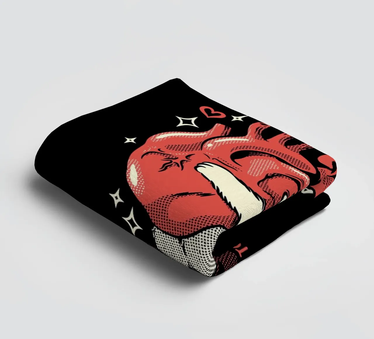 You Have a Beautiful Heart Cat towel by Tobe Fonseca
