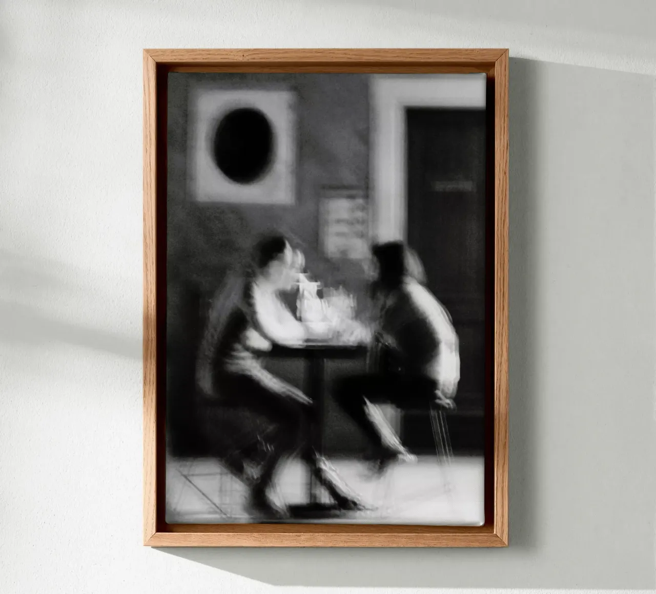 Venice 19 - Dinner for two canvas with Floater frame by eyes & tries