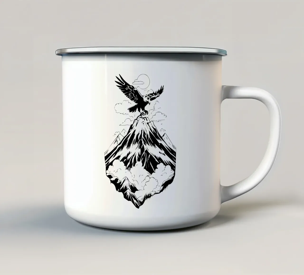 Vulcan Falcon enamel mug by artdesign1985